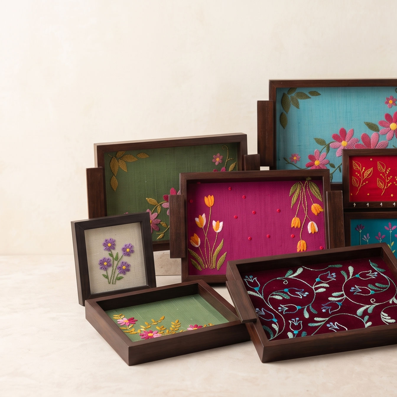 Handcrafted Embroidered Serving Tray